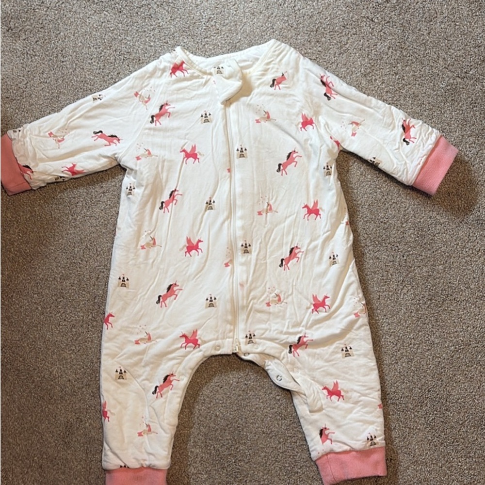 Kyte BABY slumber suit pink unicorns